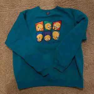 Warner Brothers fully embroidered tweety bird crewneck